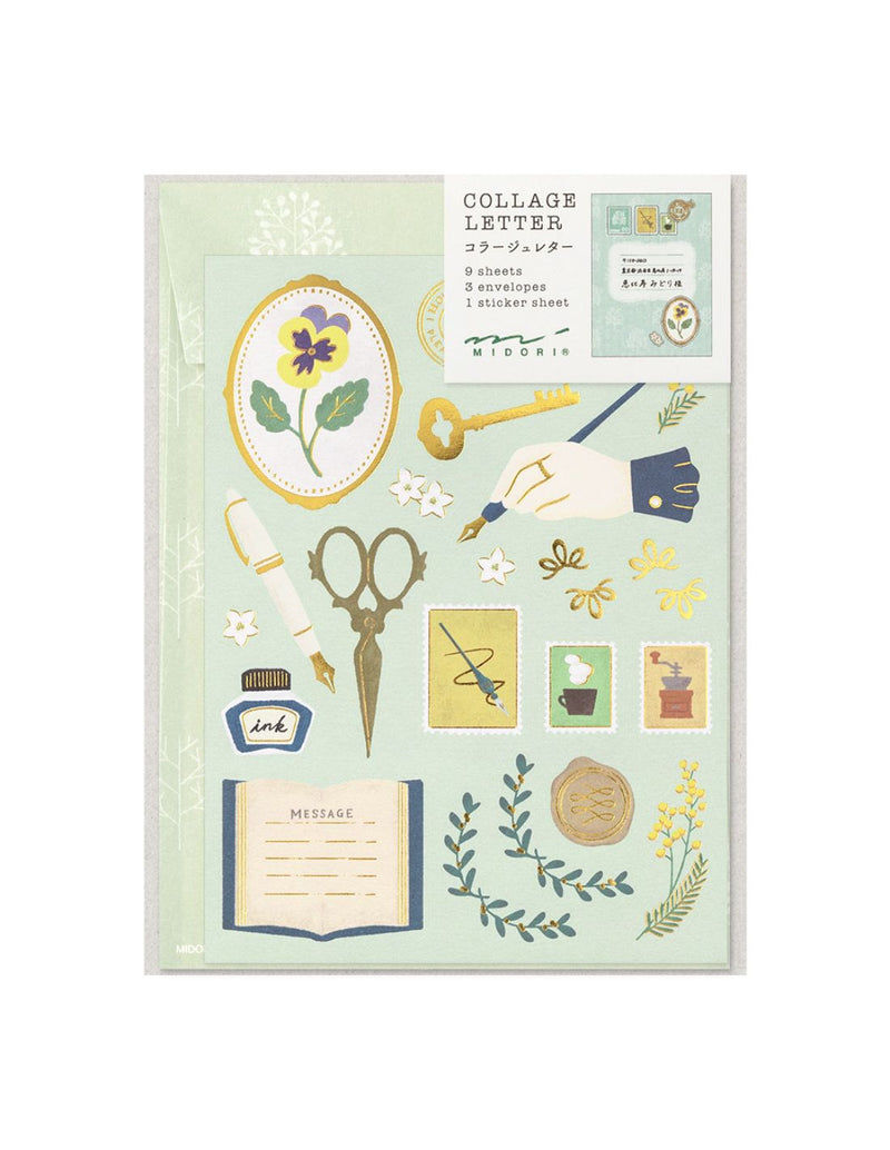 Midori Collage Letter Set - Stationery