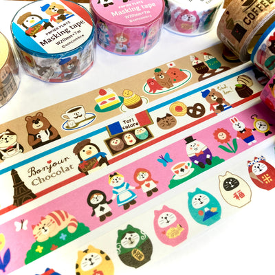 Papier Platz x Concombre Washi Tape - Lucky Cat Daruma