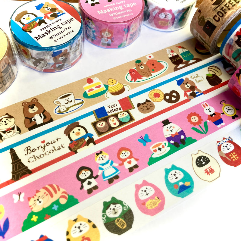 Papier Platz x Concombre Washi Tape - Bonjour Chocolate