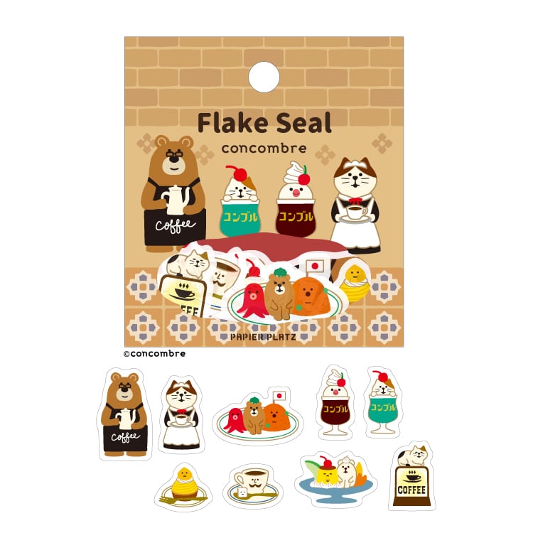 Papier Platz x Concombre Flake Seal - Cafe Combre