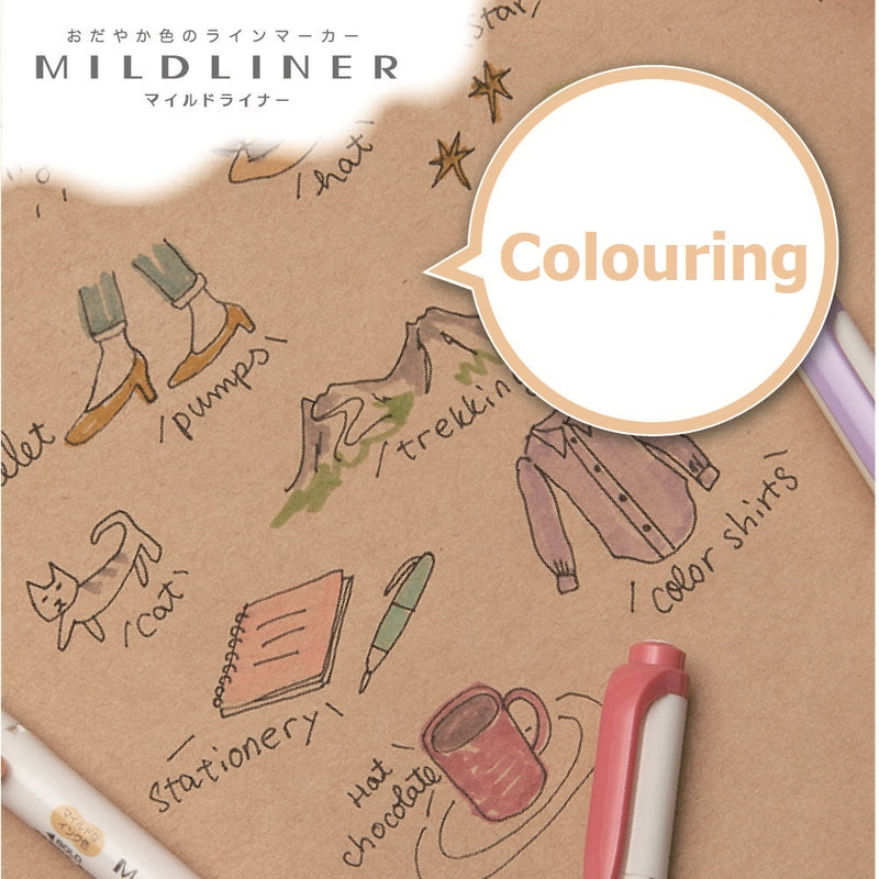 Zebra MILDLINER Double Ended Highlighter Set - Fluorescent