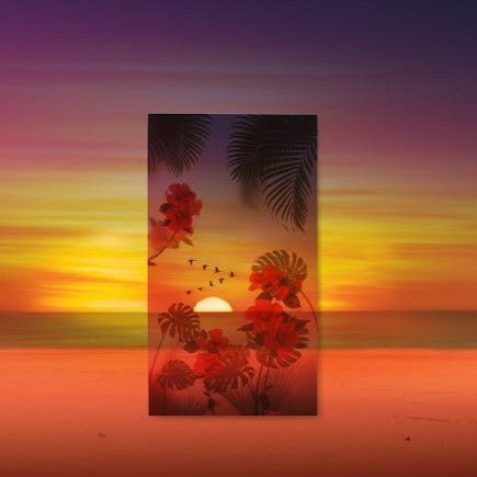 Appree Nature Scene Sticker - Tropical Sunset