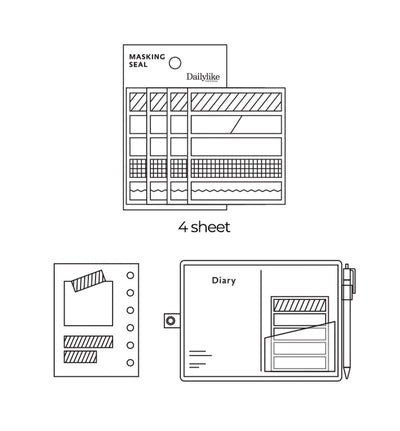 Dailylike Masking Seal - 10 My Diary
