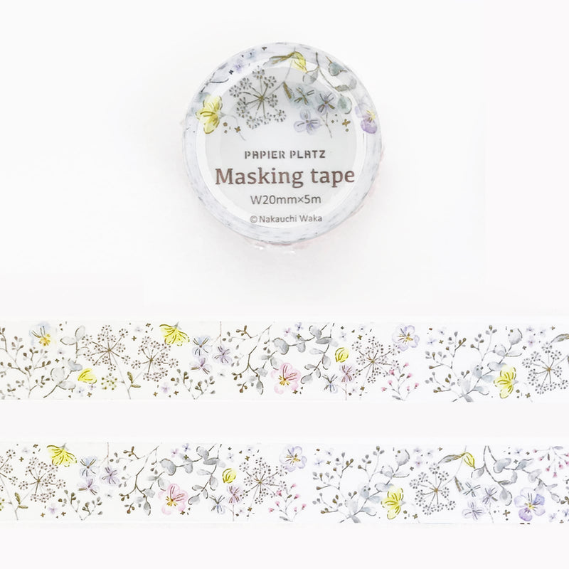 Papier Platz x Nakauchi Waka Masking Tape - Pale Flower