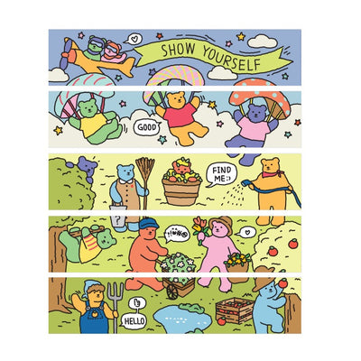 Dailylike Jelly Bear Masking Seal  - 03 Garden