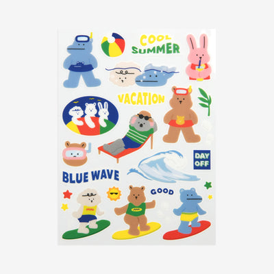 Dailylike My Buddy Clear Remover Sticker - 03 Vacation