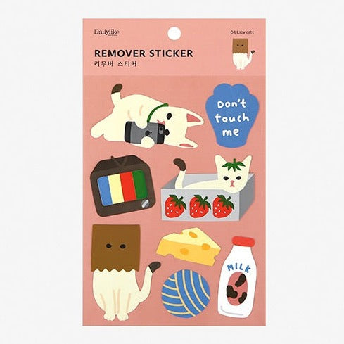 Dailylike Remover Sticker - 04 Lazy Cats