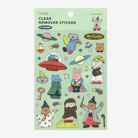 Dailylike My Buddy Clear Remover Sticker - 05 Wonderland