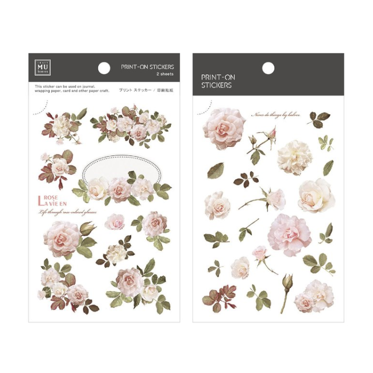 MU Lifestyle Print-On Stickers - 034 La Vie En Rose