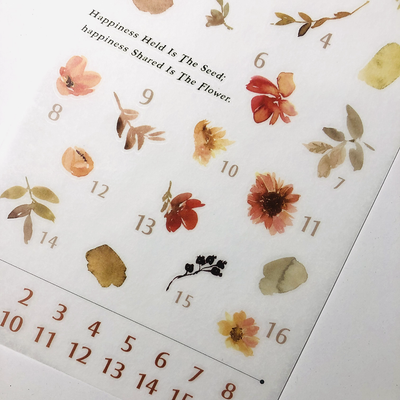 MU Lifestyle Print-On Stickers - 167 Orange Blossom (with dates)