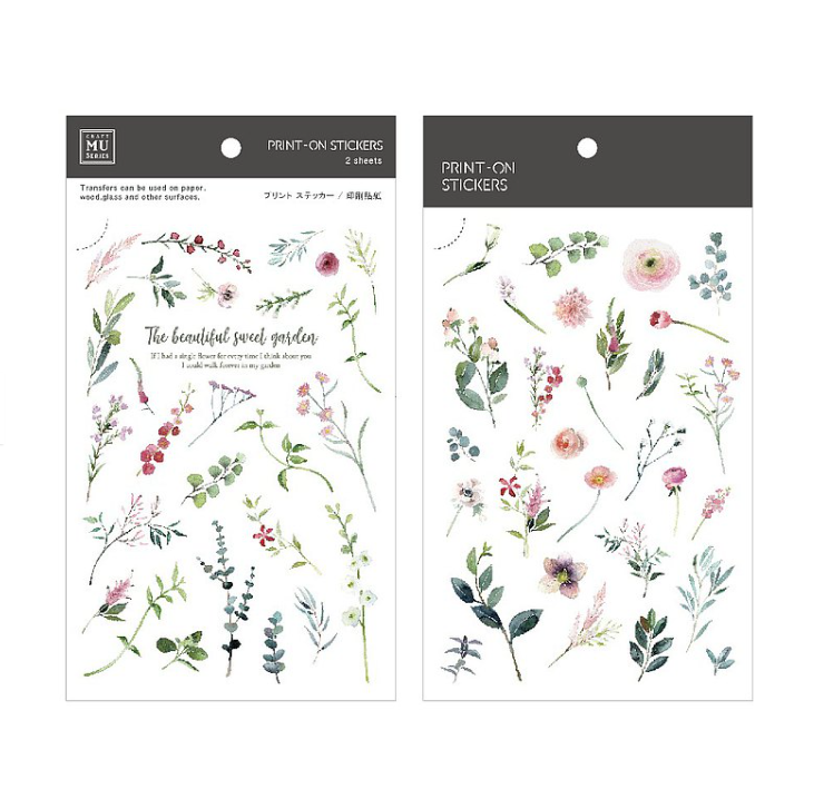 MU Lifestyle Print-On Stickers - 193 Sweet Garden