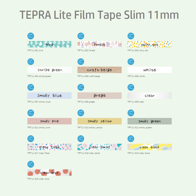 King Jim Tepra Lite Film Tape Die-Cut - Rainy Dot (11mm)