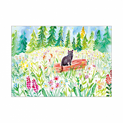 Paper Message Letter Set - Cat in a Field