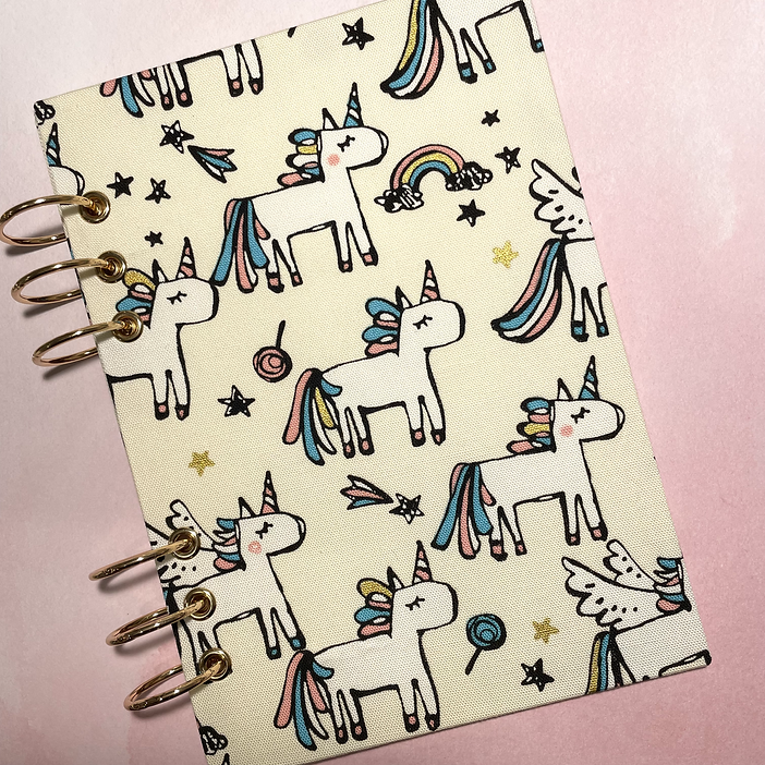 Miyu Handmade Washable A5 Planner Cover - Unicorn