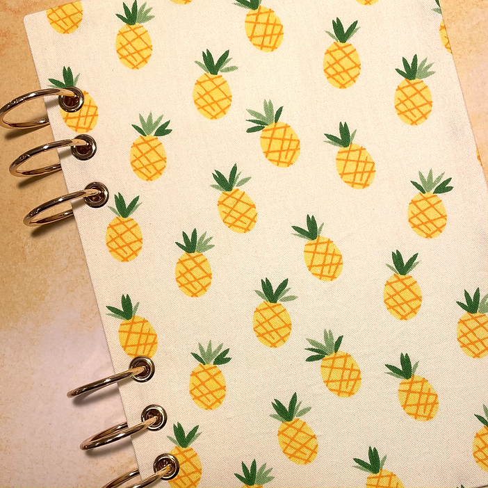 Miyu Handmade Washable A5 Planner Cover - Pineapple