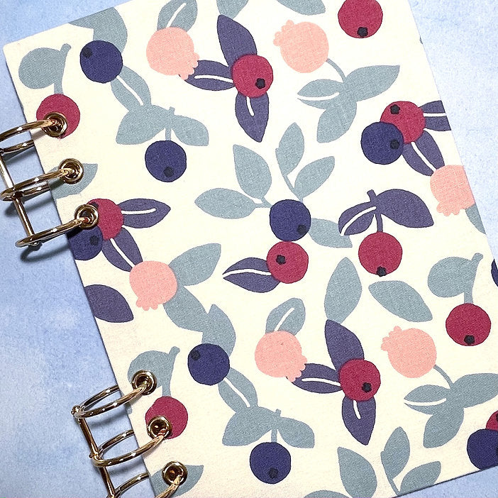 Miyu Handmade Washable A5 Planner Cover - Blueberry