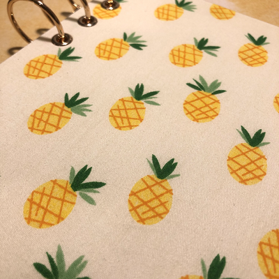 Miyu Handmade Washable A5 Planner Cover - Pineapple