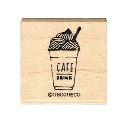 Kodomo No Kao x Neconeco Rubber Stamp - Cafe Drink