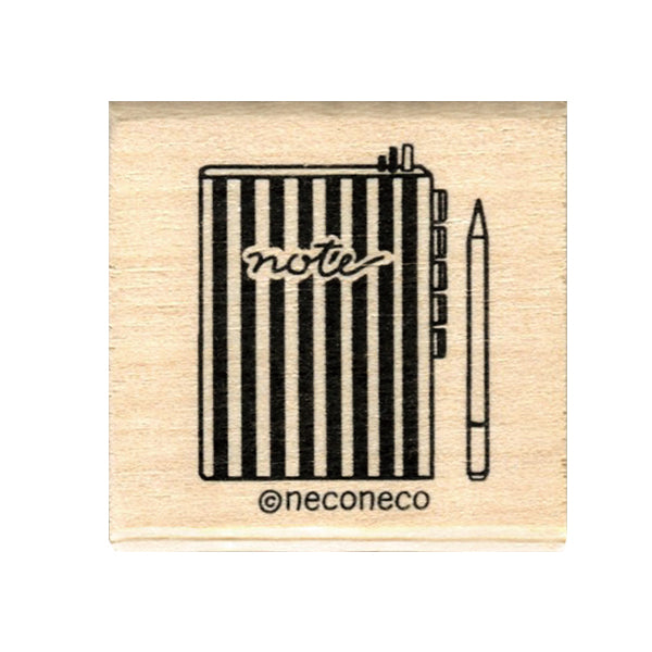 Kodomo No Kao x Neconeco Rubber Stamp - Notebook & Pen