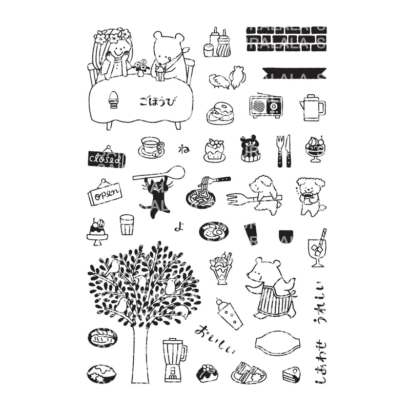 Sakuralala x Igloo*Dining* 365™ Clear Stamps - Kissaten