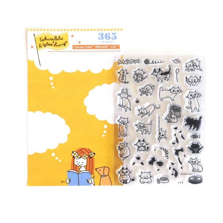 Sakuralala x Igloo*Dining* 365™ Clear Stamps - Friends-Cat