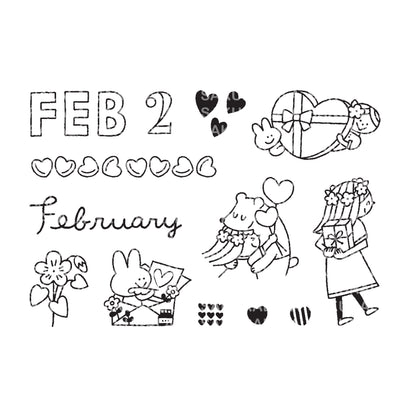 Sakuralala x Igloo*Dining* 365™ Clear Stamps - February