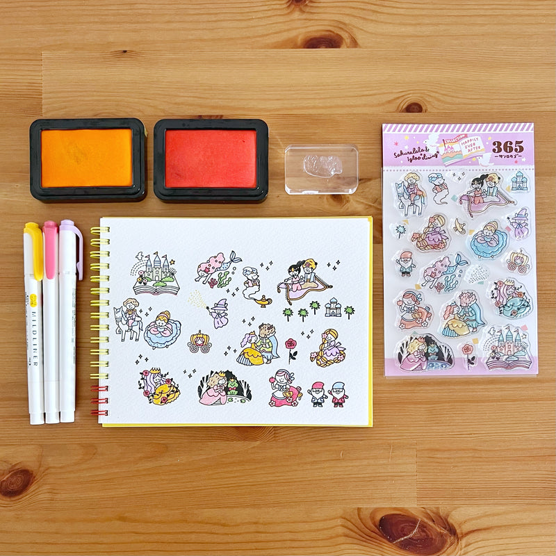 [LIMITED EDITION} Sakuralala x Igloo*Dining* 365™ Clear Stamps - May Set with Washi Sheets