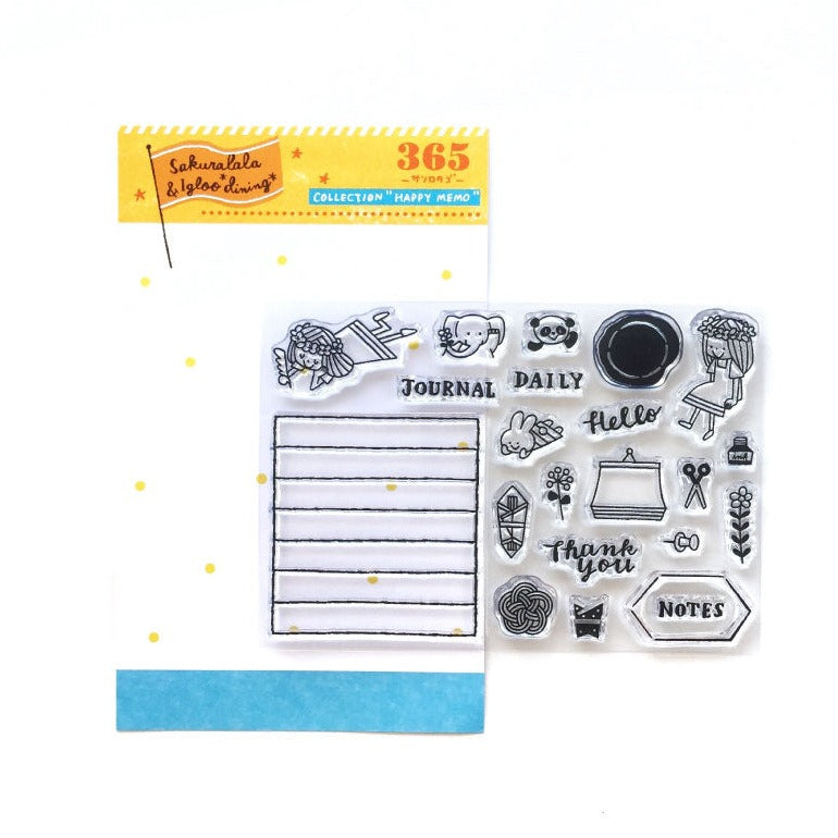 Sakuralala x Igloo*Dining* 365™ Clear Stamps - Happy Memo