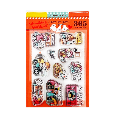 [LIMITED EDITION] Sakuralala x Igloo*Dining* 365™ Clear Stamps - February Set with Washi Sheets