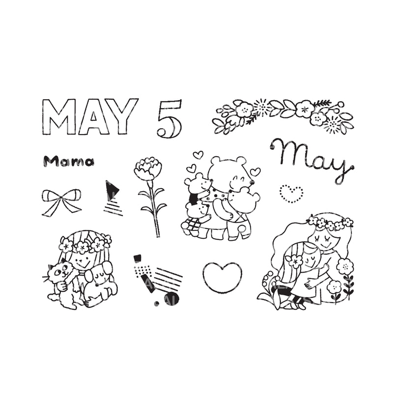 Sakuralala x Igloo*Dining* 365™ Clear Stamps - May