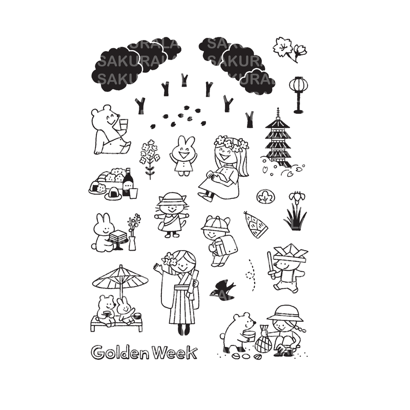 Sakuralala x Igloo*Dining* 365™ Clear Stamps - Nippon Haru