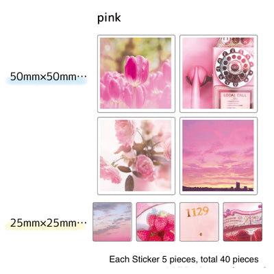 Mind Wave Sheer Photo Sticker Tracing Paper - Pink