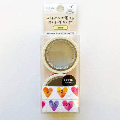 Mark's Masté Writable Perforated Masking Tape with Dates - Heart