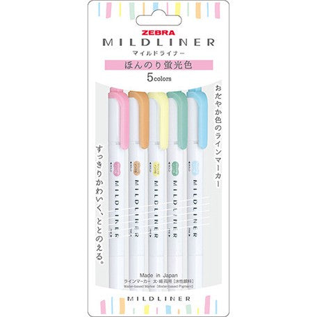 Zebra MILDLINER Double Ended Highlighter Set - Fluorescent