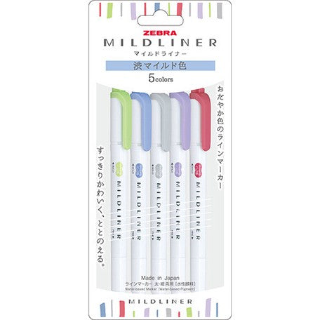 Zebra MILDLINER Double Ended Highlighter Set - Cool and Refined