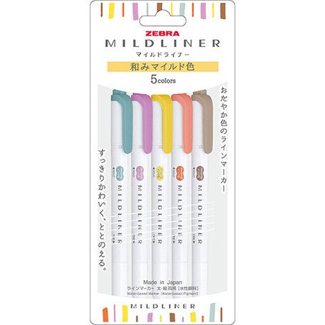 Zebra MILDLINER Double Ended Highlighter Set - Warm