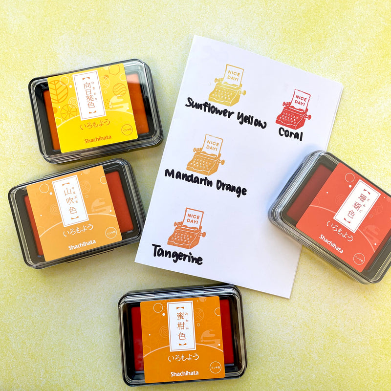 Shachihata Iromoyo Ink Pads - Yellow & Orange Series