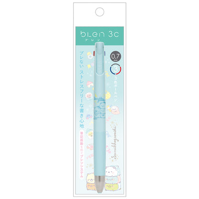 San-X Sumikkogurashi x Zebra bLen 3C 3 Colour Ballpoint Pen 0.7mm - Baby Blue
