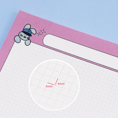 Iconic B5 Bunny Grid Notepad (Vertical)