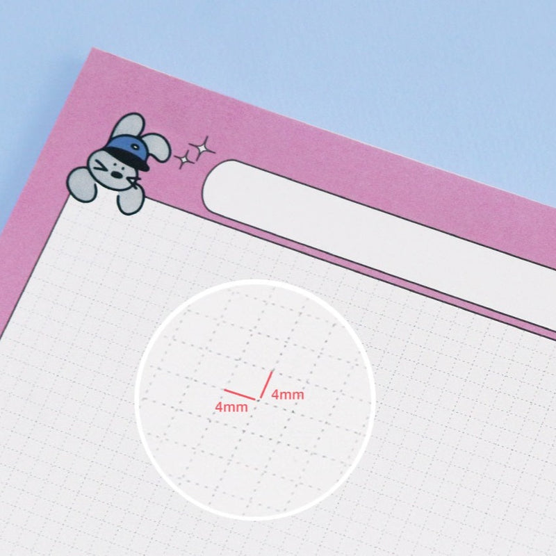 Iconic B5 Bunny Grid Notepad