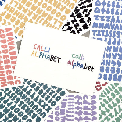 Iconic Calli Alphabet & Number Sticker Pack - Original