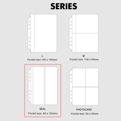 Jam Studio A6 Wide Sticker Pocket - Seal Size