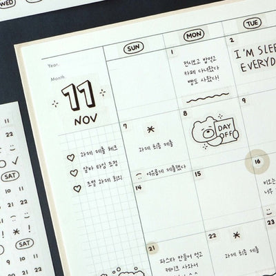 Iconic Diary Date Sticker