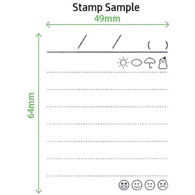 Kodomo No Kao Penetration Note Stamp Ink Set - Diary