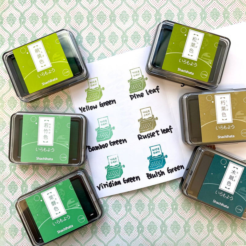 Shachihata Iromoyo Ink Pads - Green Series