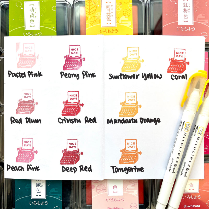 Shachihata Iromoyo Ink Pads - Yellow & Orange Series