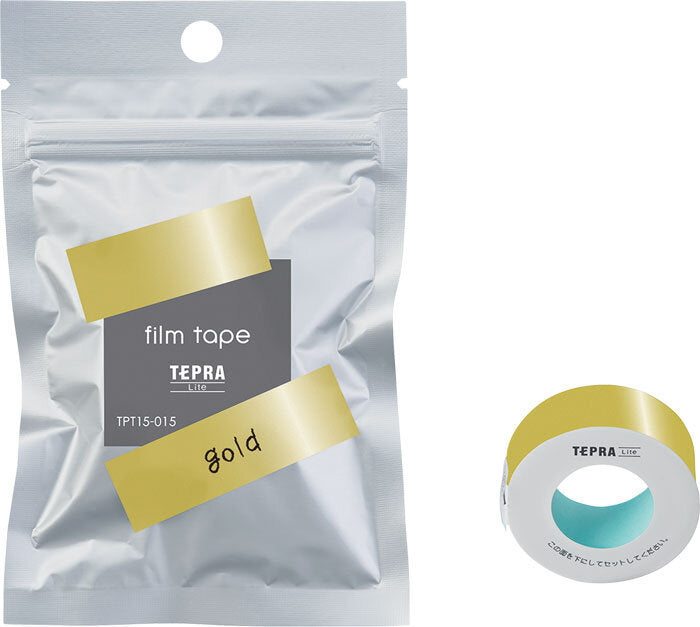 King Jim Tepra Lite Film Tape - Gold (15mm)