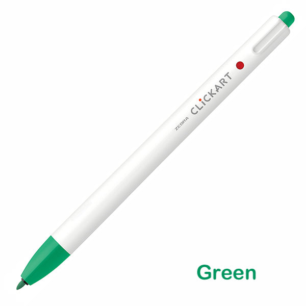 Zebra CLiCKART Retractable Markers - Green Series