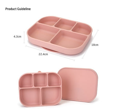 Dailylike Bonbon Silicone Grip Plate with Lid Set