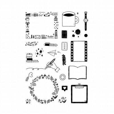 Sakuralala x Hello Small Things! Clear Stamps - Life Outlined